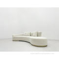 Modern New Design Small Fabric Curved Corner Sofa